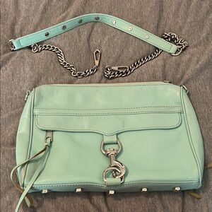 Rebecca Minkoff Mint Green Leather Shoulder Bag